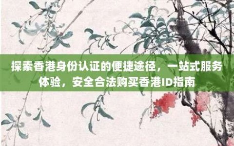 探索香港身份认证的便捷途径，一站式服务体验，安全合法购买香港ID指南