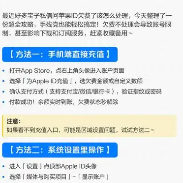 苹果ID充值攻略_电脑上充值apple id_苹果ID欠费处理