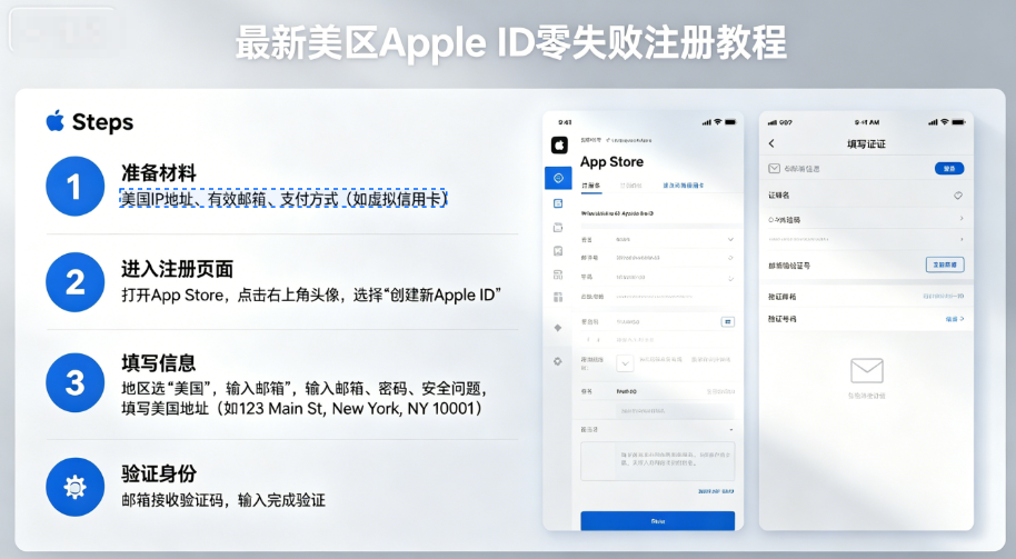 美区Apple ID注册教程_美区apple id无法购买_免税州地址填写攻略
