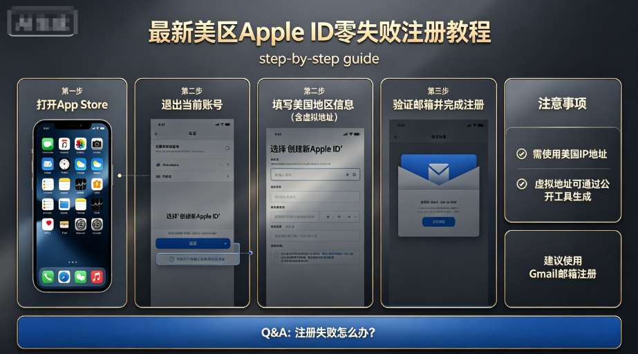 美区Apple ID注册教程_2026年风控规则与实操步骤_apple美区id充值