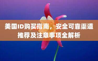 美国ID购买指南,安全可靠渠道推荐及注意事项全解析