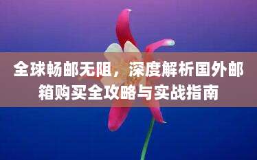 全球畅邮无阻,深度解析国外邮箱购买全攻略与实战指南