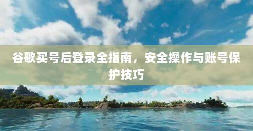 谷歌买号后登录全指南，安全操作与账号保护技巧