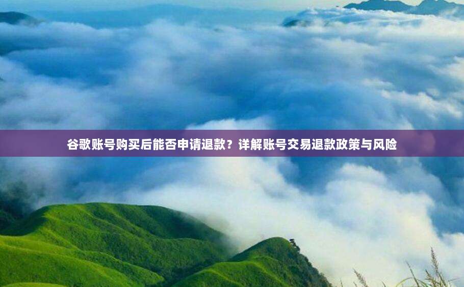 谷歌账号购买后能否申请退款？详解账号交易退款政策与风险