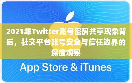 2021年Twitter账号密码共享现象背后，社交平台账号安全与信任边界的深度观察