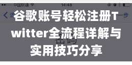 谷歌账号轻松注册Twitter全流程详解与实用技巧分享