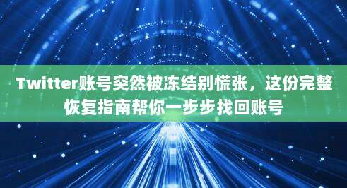 Twitter账号突然被冻结别慌张,这份完整恢复指南帮你一步步找回账号