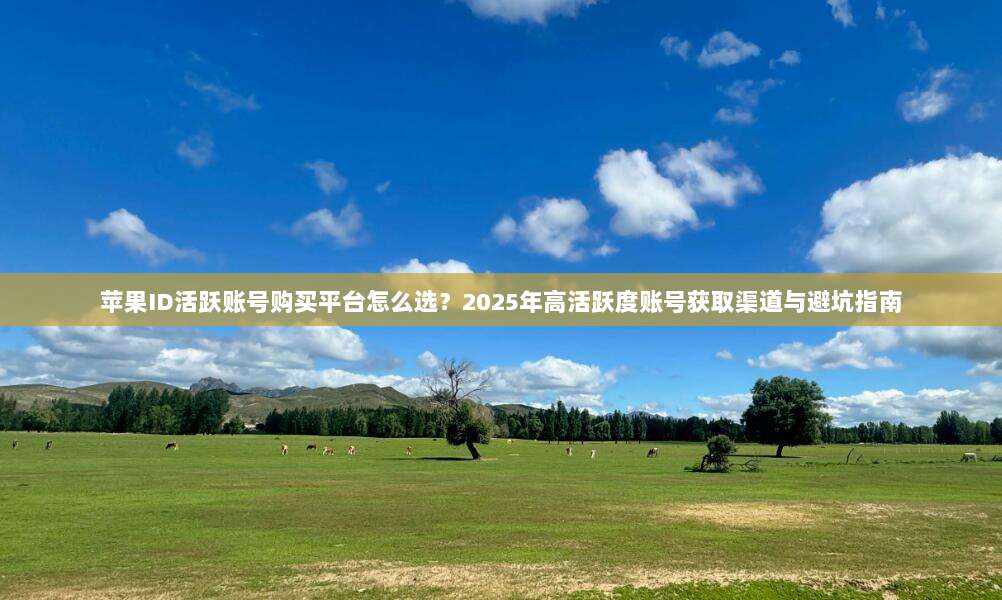 苹果ID活跃账号购买平台怎么选？2025年高活跃度账号获取渠道与避坑指南