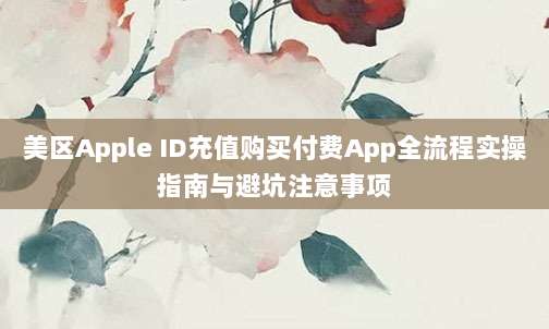 美区Apple ID充值购买付费App全流程实操指南与避坑注意事项
