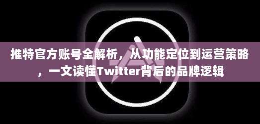 推特官方账号全解析，从功能定位到运营策略，一文读懂Twitter背后的品牌逻辑