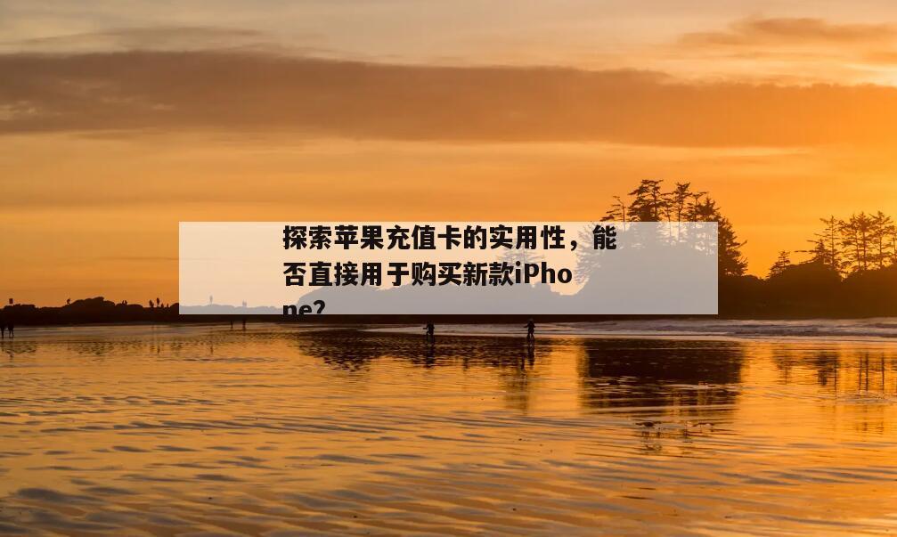 探索苹果充值卡的实用性，能否直接用于购买新款iPhone？