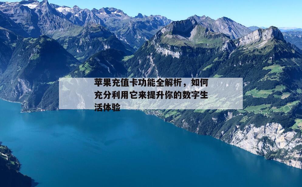 苹果充值卡功能全解析，如何充分利用它来提升你的数字生活体验