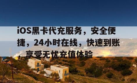 iOS黑卡代充服务，安全便捷，24小时在线，快速到账，享受无忧充值体验