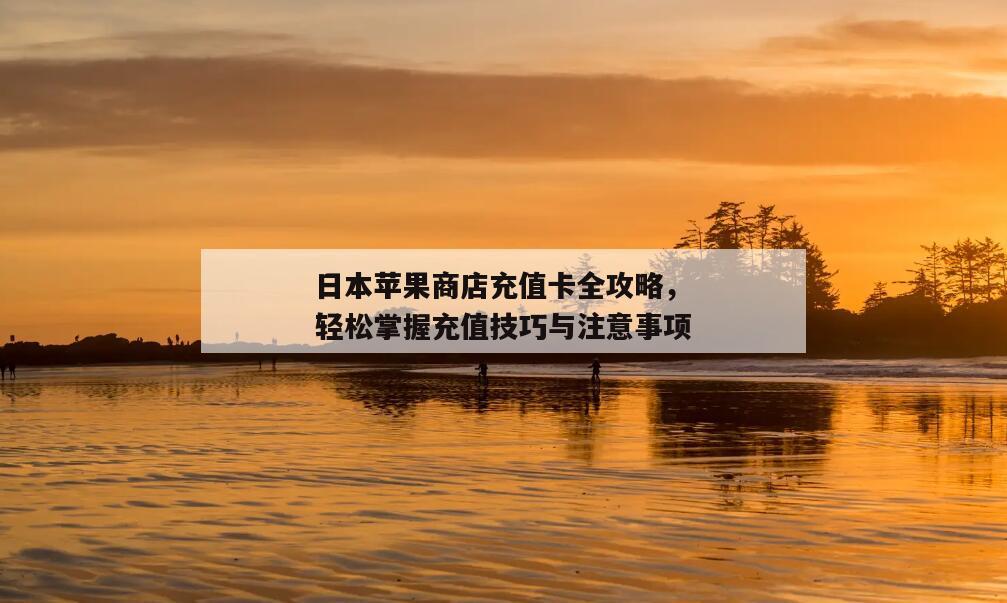 日本苹果商店充值卡全攻略，轻松掌握充值技巧与注意事项