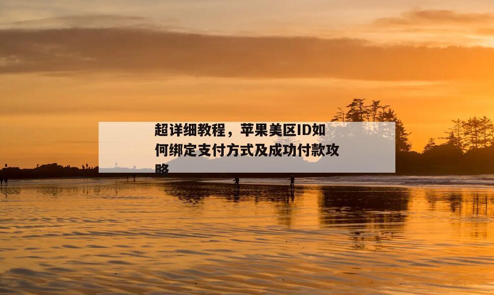 超详细教程，苹果美区ID如何绑定支付方式及成功付款攻略
